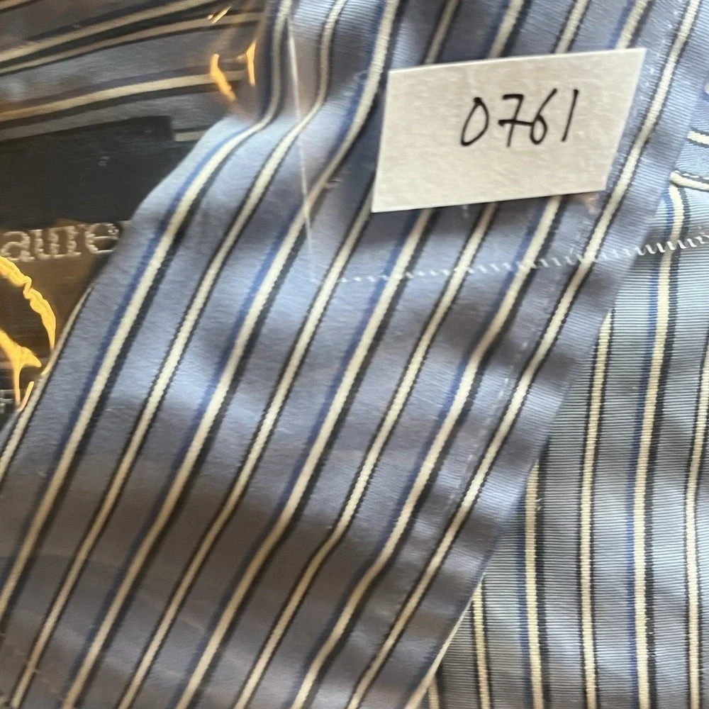 Ralph Lauren Shirt Mens Extra Large Blue White Striped Button Classic Fit Preppy